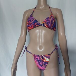 Bikini women's set skirt‎ summer tie Dye size M